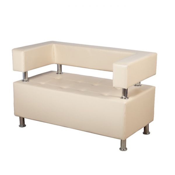 Диван 3-х местный "Борк",  белый глянец