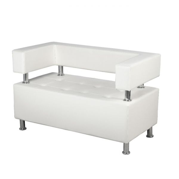 Диван 3-х местный "Борк",  белый глянец