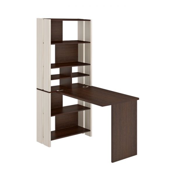 Компьютерный стол, 700 ? 1522 ? 1785 мм, цвет нельсон/белый