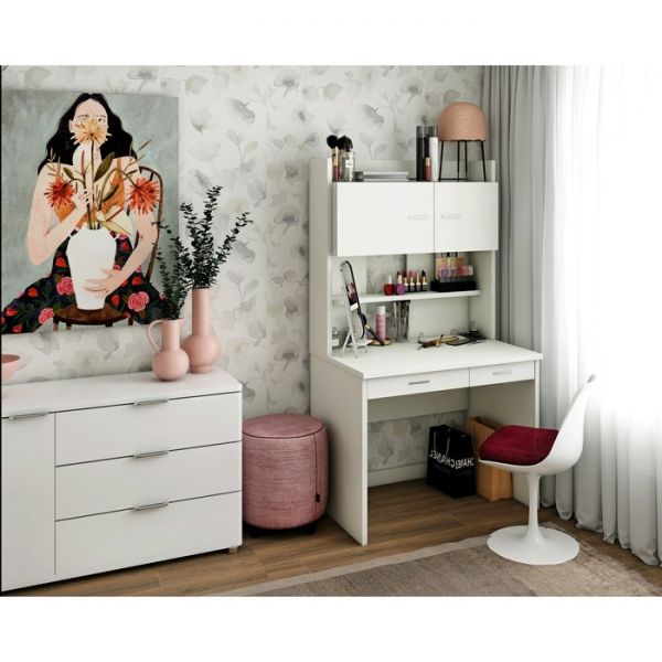 Стол компьютерный «СП 23», 1000 ? 620 ? 1785 мм, цвет белый