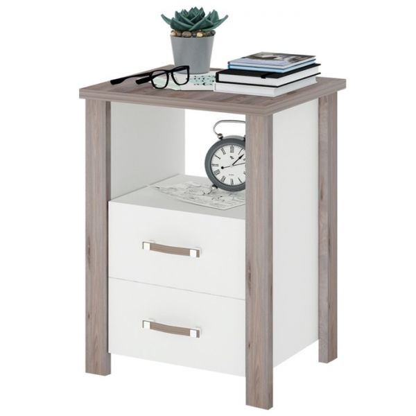 Тумба высокая, 520 ? 460 ? 750 мм, цвет нельсон / белый