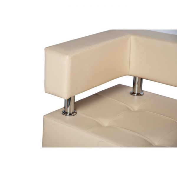 Диван 3-х местный "Борк",  белый глянец