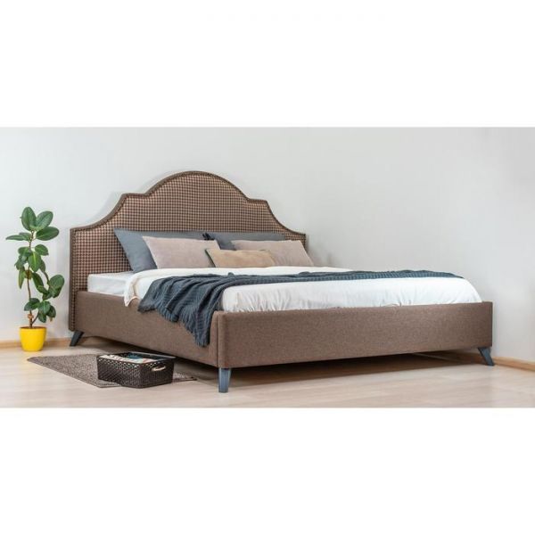 Кровать Фаина, 1600х2000, ортопедическое осн+ПМ, Коричневый