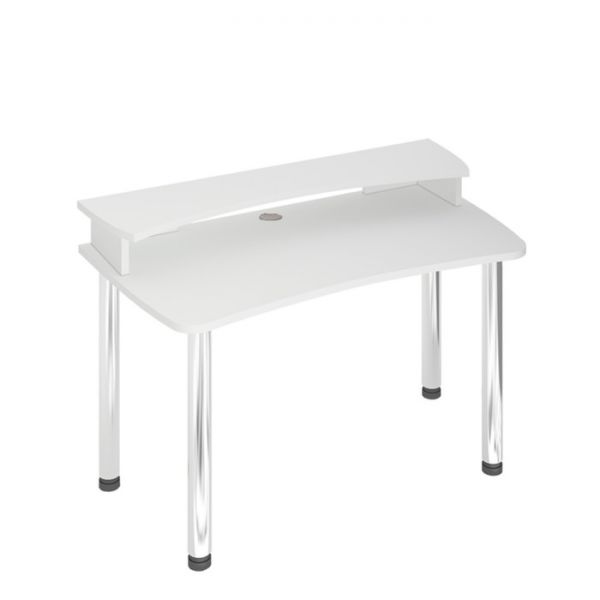 Стол СКЛ-Софт140МО с надстройкой, 1400 ? 750 ? 950 мм, цвет белый жемчуг