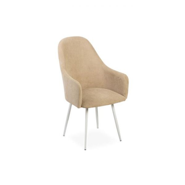 Стул Дэгни Вельвет люкс 53 мокко/ Грейс металл Белый