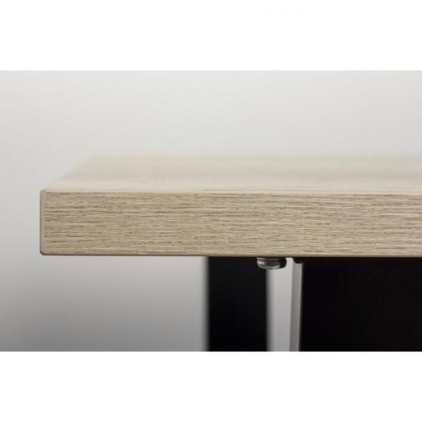 Стол АТЛАНТ-04 1100*700х750 Галифакс белый/Опора АТЛАНТ-Черный матовый