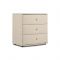 Комод «Люнетта», 3 ящика, 760 ? 505 ? 750 мм, экокожа, стекло, цвет взбитые сливки