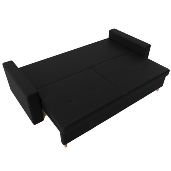 Диван прямой «Белфаст», механизм пантограф, рогожка, цвет серый