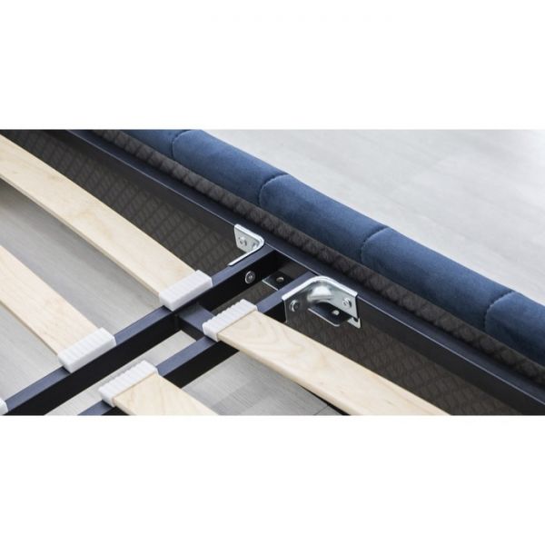 Кровать Милана, 1800х2000, ортопедическое осн+ПМ, Лекко океан/Полуночно-синий