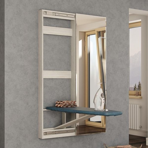 Пенал Смарт с гладильной доской и зеркалом 502х135х1592 лоредо