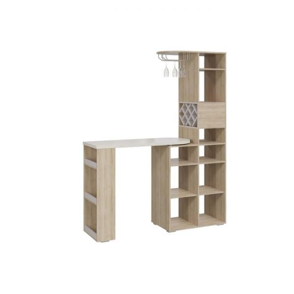 Шкаф перегородка двухсторонний "БАРС" 1590*450*2000 Дуб ривьера/Лен