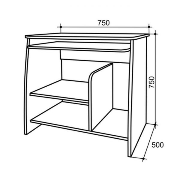 Стол компьютерный "Кроха", венге