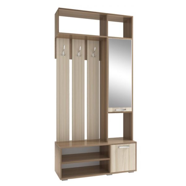 Прихожая Ивушка 23, 1000х362х2052 Шимо Темный/Светлый