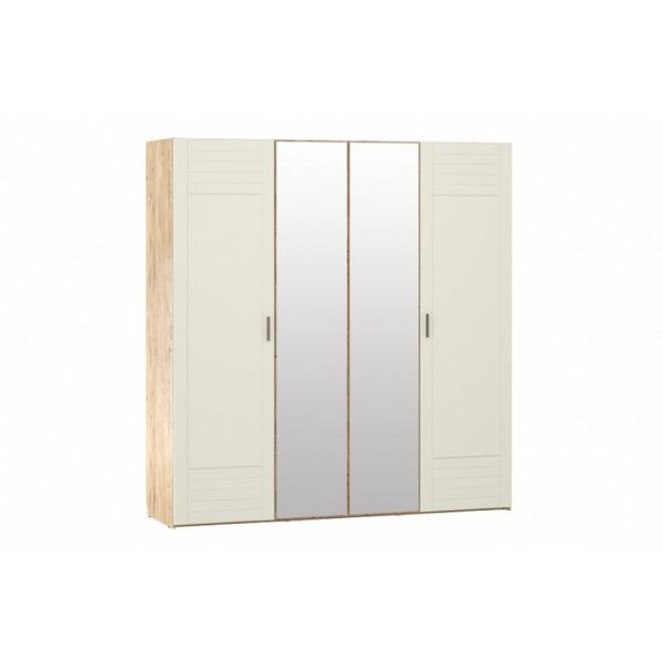 Шкаф 4-х ств Livorno НМ 013.58 Х, 2114х604х2200, 10 25 Софт Панакота, Дуб Бунратти