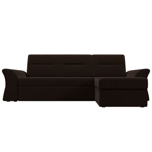 Угловой диван «Клайд», механизм дельфин, микровельвет, цвет бежевый