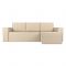 Угловой диван «Куба», механизм еврокнижка, экокожа, цвет бежевый