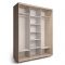 Шкаф-купе Удачный 2 зеркала 2370х600х2300 Венге Темный