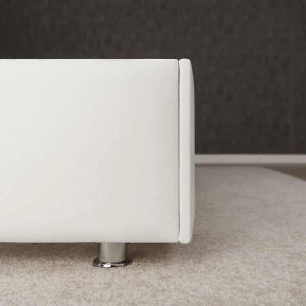 Кровать «Птичье гнездо» без ПМ, 1400 ? 2000, встроенное основание, экокожа, взбитые сливки