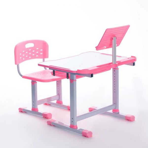 Растущая парта со стулом S05, розовая, ростовая группа №3-4