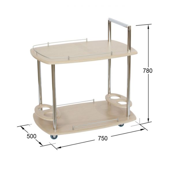 Стол сервировочный «Банкет», 750 ? 500 ? 780 мм, цвет дуб белёный
