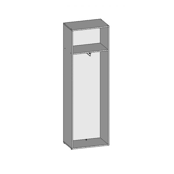 Шкаф для одежды НШ-10, 600 ? 380 ? 1890 мм, белый шагр