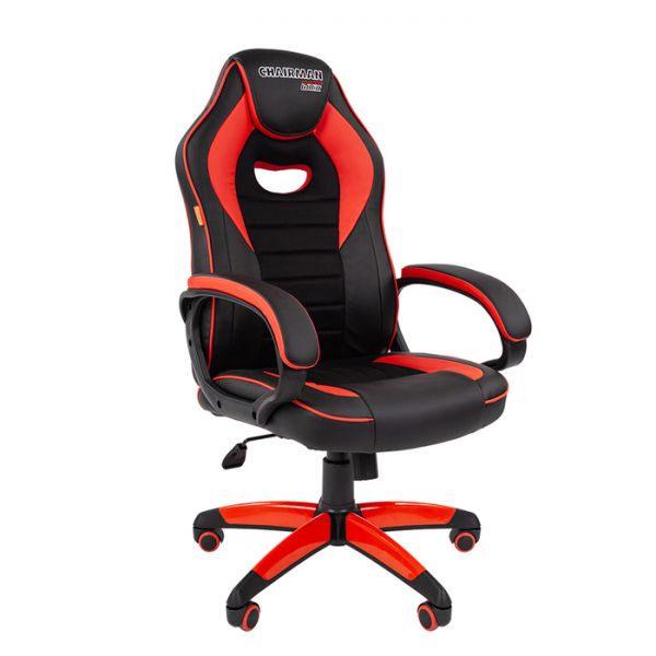 Кресло игровое "Chairman game 16", черный/красный