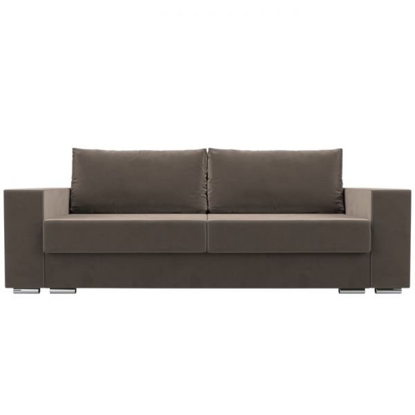 Прямой диван «Исланд», велюр, цвет бежевый