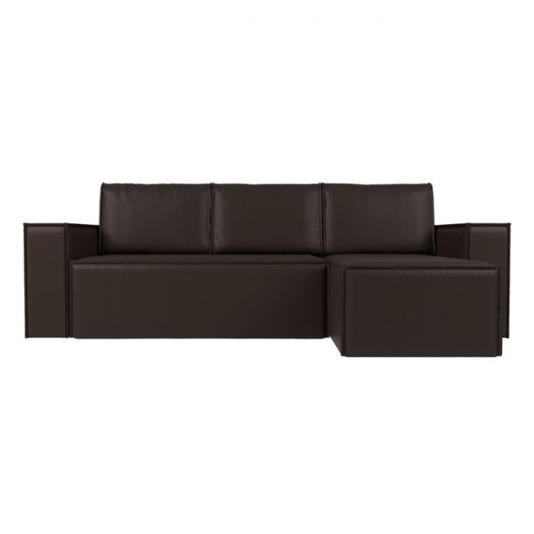 Угловой диван «Куба», механизм еврокнижка, экокожа, цвет бежевый