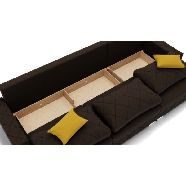 Диван-трансформер с выдвижной оттоманкой «Мартин 1», велюр, цвет альба 044 / альба 071