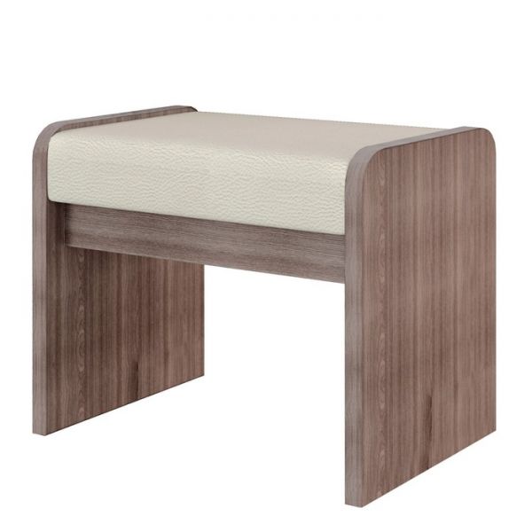 Банкетка «Николь», 494 ? 350 ? 420 мм, цвет ясень шимо тёмный / бежевый светлый