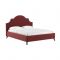 Кровать Фаина, 1600х2000, ортопедическое осн+ПМ, Блиц 09/ Карминно-красный