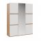 Шкаф 3-х дверный «Дакота», 1773 ? 560 ? 2173 мм, цвет дуб сонома / белый глянец
