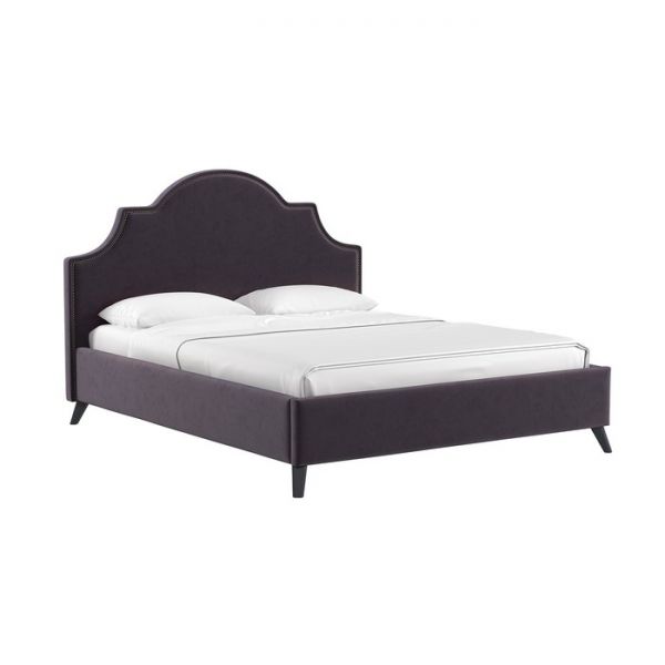 Кровать Фаина, 1600х2000, ортопедическое осн+ПМ, Блиц 13/Баклажановый