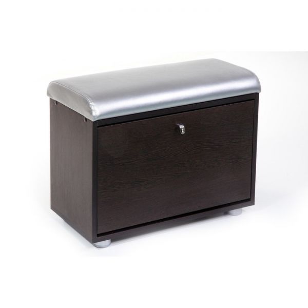 Обувница МС 1(116), 620х300х460, Венге/Серебряный