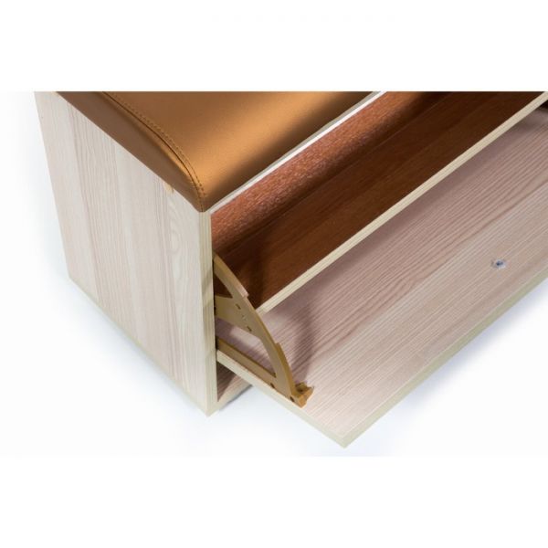 Обувница МС 1(109), 620х300х460, Ясень/Золотистый