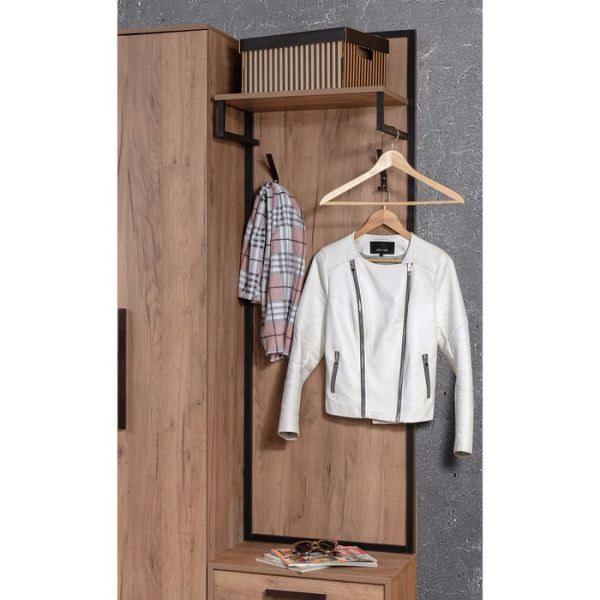 Вешалка Nature 74, 560 ? 394 ? 2113 мм, цвет дуб табачный craft / чёрный