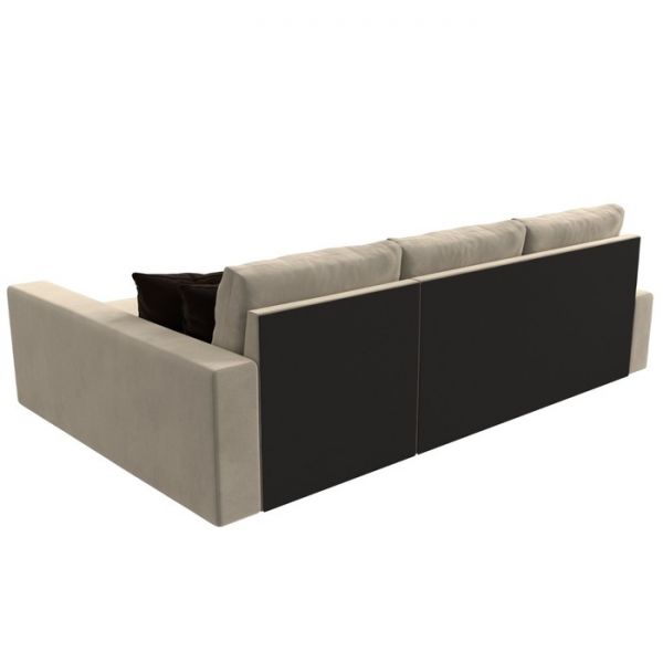 Угловой диван «Версаль», механизм дельфин, микровельвет, цвет бежевый