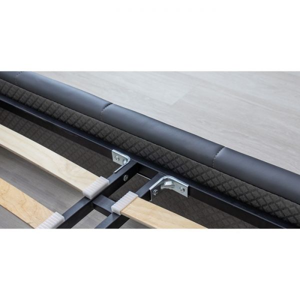 Кровать Хлоя, 1800х2000, ортопедическое осн+ПМ, Пегасо лайт грей/Серый