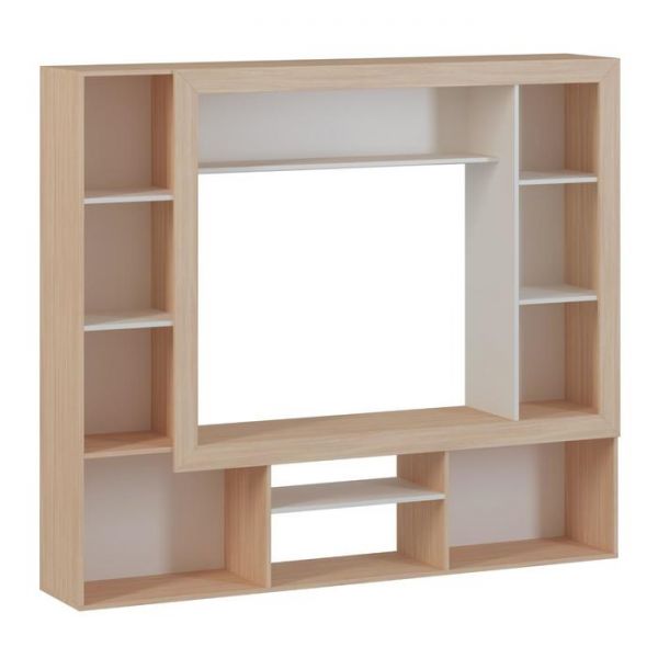 Стенка Oskar-3 1960х345х1730 Дуб сонома/Белый