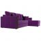 Угловой диван «Валенсия», механизм дельфин, микровельвет, цвет фиолетовый