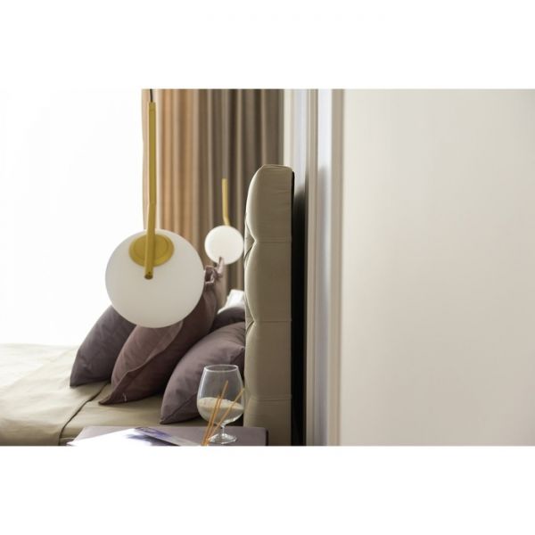 Кровать «Купол тысячелетия» с ПМ, 1400 ? 2000 мм, 1 ящик, велюр, цвет velutto 01