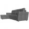 Угловой диван «Амстердам лайт», еврокнижка, правый угол, рогожка, цвет серый