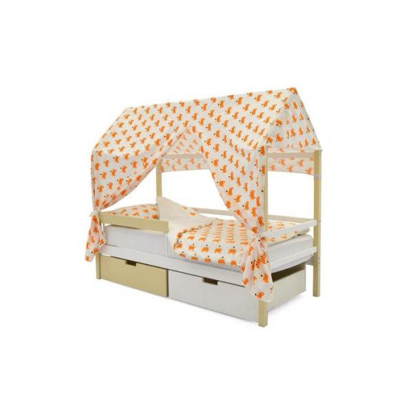 Детская кровать-домик Бельмарко Svogen бежево-белый