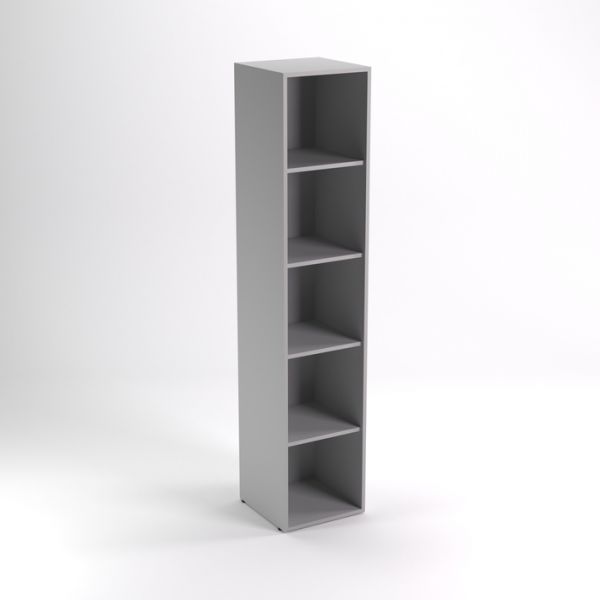 Шкаф стеллаж НШ-6, 383 ? 380 ? 1890 мм, белый шагр