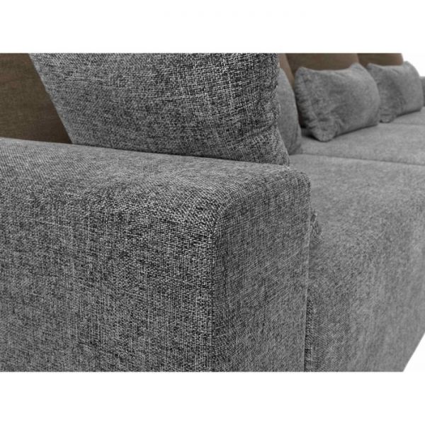 Диван прямой «Мэдисон Long», механизм еврокнижка, рогожка, цвет серый