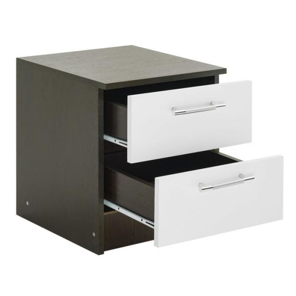 Тумба прикроватная Лазурит, 400*466*430, Венге/Белый