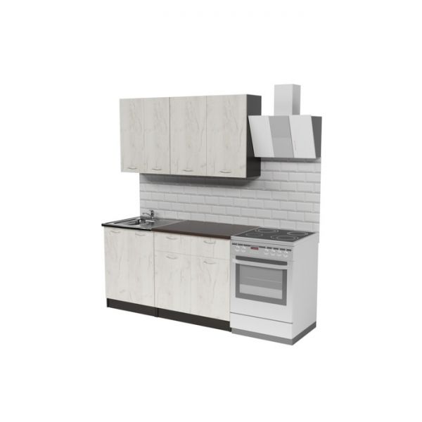 Кухонный гарнитур Лоретта медиум 1400х600 Венге/дуглас темный/Дуб грей