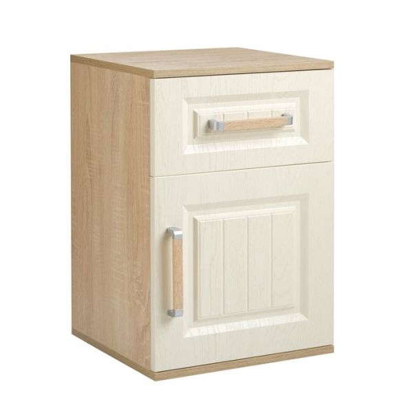 Тумба прикроватная Маркиза 402х378х631 сонома/крем-сатин