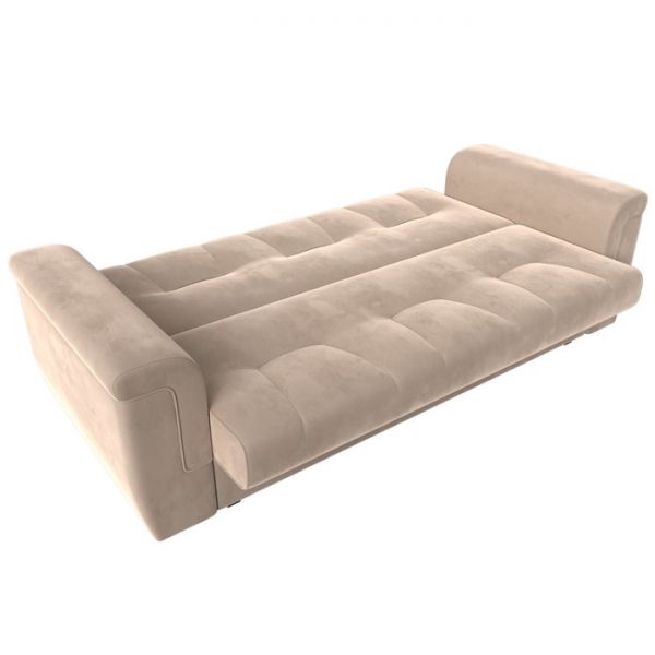 Прямой диван «Эллиот», механизм книжка, велюр, цвет бежевый