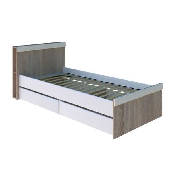 Кровать Юниор с 2мя ящиками 2052х1010х850 Дуб сонома/Магнолия